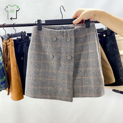 Quality Women's Slim Fit Used Clothes Second Hand Polyester Cotton Blend Summer Short Skirts factory