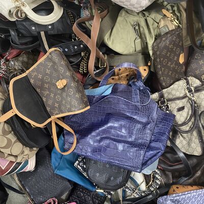 Quality Second Hand PU Shoulder Bags Ukay Leather Women's Used Designer Handbags factory